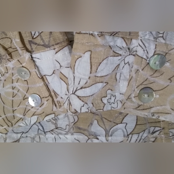 Alfred Dunner Blouse Size 10P Beige - Picture 4 of 8